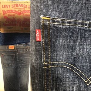 MENS LEVIS 569 LOOSE FIT DENIM SHORT SIZE W 40